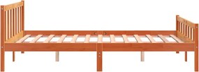 vidaXL Σκελετός Κρεβ. Χωρίς Στρώμα Καφέ Κεριού 150x200 εκ Μασίφ Πεύκο