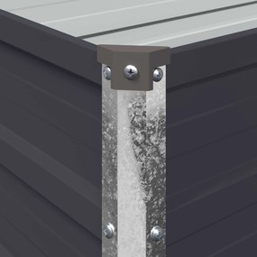 vidaXL Υψωμένο Κρεβάτι Κήπου Ανθρακί 100 x 40 x 24 εκ.