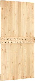 vidaXL Συρόμενη Πόρτα Φυσικό και Μαύρο 100 x 210 cm