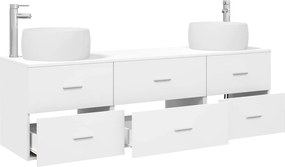 vidaXL Σετ Επίπλων Μπάνιου 3 τμχ. Λευκό 49,5 x 44,5 x 66 εκ