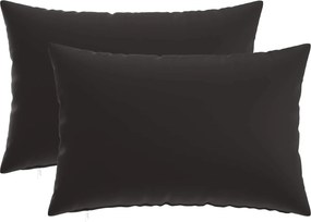 vidaXL Κάλυμμα Μαξιλαριού 2 pcs HEERLEN Μαύρο 50 x 80 cm Πολυεστέρας