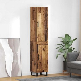vidaXL Highboard Παλιό Ξύλο 34,5 x 34 x 180 εκ. Επεξεργασμένο ξύλο