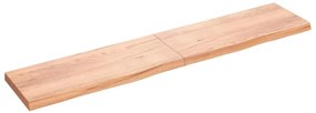 vidaXL Ράφι Τοίχου Ανοιχτό Καφέ 200x40x(2-6)εκ. Επεξ. Μασίφ Ξύλο Δρυός