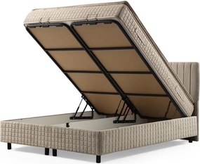 Single Mattress, Base &amp; Headboard Safir Set 120 x 200 v2 - Brown Brown