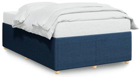 vidaXL Πλαίσιο κρεβατιού χωρίς στρώμα μπλε 120x200cm ύφασμα