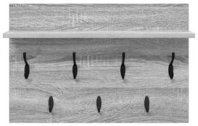 vidaXL Τοίχου Κρεμάστρα Γκρι sonoma 60 x 40 x 12 cm Επεξεργασμένο ξύλο