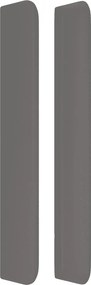 vidaXL Κρεβάτι Boxspring με Στρώμα Γκρι 140x190εκ. από Συνθετικό Δέρμα