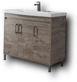 Πάγκος SAVINA NATURAL OAK 100 3BSA100NO0 99X44X86, Νιπτήρας 100x46  3BSA100NO0