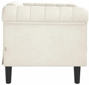 vidaXL Πολυθρόνα Κρεμ Βελούδινη