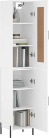 vidaXL Ντουλάπι Λευκό 34,5 x 34 x 180 εκ. από Επεξεργασμένο Ξύλο