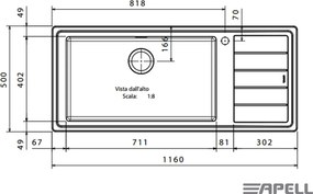 Νεροχύτης Apell Linear LNP1161-Deksia