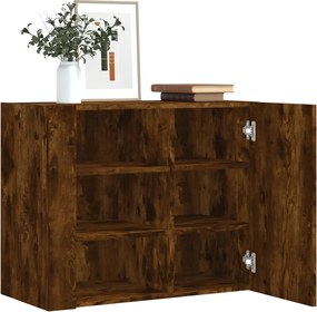 vidaXL Ντουλάπι Τοίχου Καπνιστή Δρυς 75x35x60 εκ. Επεξεργασμένο Ξύλο
