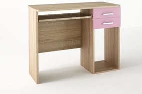 Παιδικό γραφείο σε χρώμα δρυς-ροζ 100x55x80
