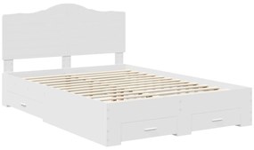 vidaXL Σκελετός Κρεβατιού Λευκό 140 x 200 cm Επεξεργασμένο ξύλο