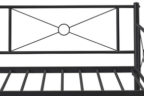 Καναπές Κρεβάτι ArteLibre CIMARRON Μαύρο Μέταλλο Για Στρώμα 90x190cm