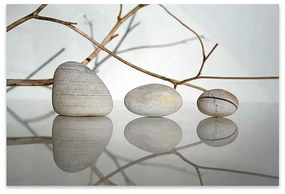 Πίνακας σε καμβά Stones and Branches&quot; Megapap ψηφιακής εκτύπωσης 90x60x3εκ.&quot;