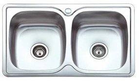 Eco Sink SS201 Νεροχύτης Ένθετος Ανοξείδωτος Μ82xΠ50cm Inox