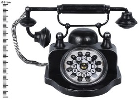 Επιτραπέζιο ρολόι BISTRO σε design τηλέφωνο Y36901150, Σιδερένιο, 31x17x20cm