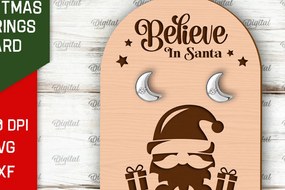 Σετ των 3 Intra απο ξύλο plywood 3mm-4mm πάχος Χριστουγεννιάτικα Σκουλαρίκια Κάρτα με λέιζερ Δίασταση 3x3 cm INTRAFABR-104869224