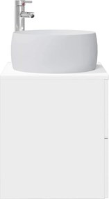 vidaXL Επιτοίχια Λεκάνη Έπιπλο Λευκό 49,5 x 44,5 x 66 εκ