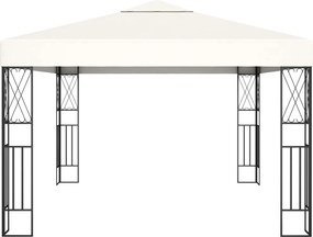 vidaXL Κιόσκι Κρεμ 3 x 4 μ. Υφασμάτινο