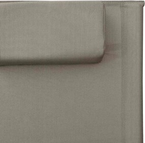 vidaXL Ξαπλώστρα Taupe / Γκρι από Textilene