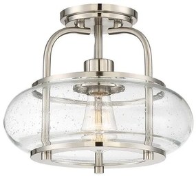 Πλαφονιέρα Φωτιστικό Οροφής 1xE27 Ύψος 25cm Trilogy Elstead Lighting-QZ-TRILOGY-SFS-BN-Νίκελ Ματ QZ-TRILOGY-SFS-BN