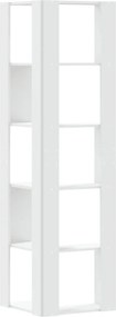 vidaXL Βιβλιοθήκη Γωνιακή 5 Επ. Λευκή 50x50x179εκ Επεξ. Ξύλο