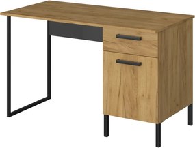 Γραφείο Santes Χρυσό Δρυς-Γραφίτης 120x60x74cm