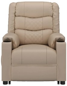 vidaXL Πολυθρόνα με Ανύψωση Καπουτσίνο Συνθ. Δέρμα