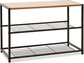 Παπουτσοθήκη Ramon φυσικό-μαύρο 63x30x43εκ