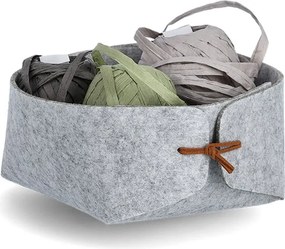 Καλάθι Αποθήκευσης (13.5x13.5x7.5) Z-L Light Grey 14450