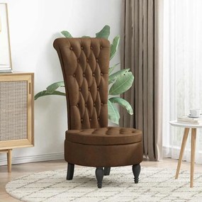 vidaXL Καναπέ με κουβέρτα Καφέ 56,5 x 70 x 110 εκ