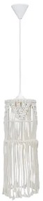 Φωτιστικό Οροφής Μονόφωτο Heronia Macrame 01 Handmade 31-1059 Rope/White