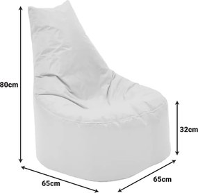 Πουφ πολυθρόνα Norm PRO pakoworld αδιάβροχο μπεζ 65x65x80εκ