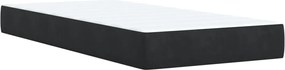 vidaXL Κρεβάτι Boxspring με Στρώμα Μαύρο 90x190 εκ. Βελούδινο