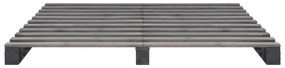 vidaXL Πλαίσιο Κρεβατιού Γκρι 180 x 200 εκ. Παλέτες Μασίφ Ξύλο Πεύκου