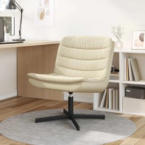 vidaXL Περιστρεφόμενη καρέκλα Κρεμ 63 x 75 x 76 εκ ύφασμα