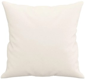 vidaXL Μαξιλάρια Διακοσμητικά 2 τεμ. Κρεμ 40 x 40 εκ. Συνθετικό Δέρμα