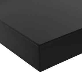 vidaXL Ράφια Τοίχου 2 τεμ. Μαύρα 60 x 20 x 3,8 εκ.