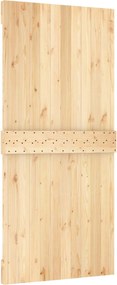 vidaXL Συρόμενη Πόρτα Φυσικό και Λευκό 95 x 210 cm