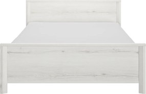 Lugano κρεβάτι ημίδιπλο 209x126x80εκ. ( για στρώμα 120x190 ή 120x200εκ. ) Whitewashed Oak