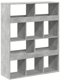 vidaXL Βιβλιοθήκη/Διαχωριστικό Χώρου Γκρι 100x33x125,5 εκ. Επεξ. Ξύλο