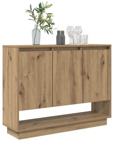 vidaXL Πλαϊνό γραφείο artisan δρυς 97 x 29 x 75 εκ. Επεξεργασμένο ξύλο