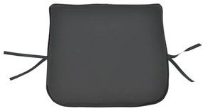 Μαξιλάρι καρέκλας Pildo pakoworld μαύρο ύφασμα 43x40x3εκ