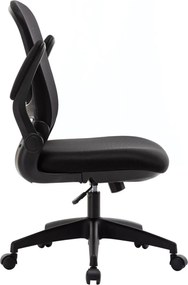 BF2920 Πολυθρόνα Γραφείου, Ανακλινόμενα Μπράτσα, Mesh Μαύρο   1τμχ