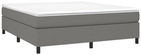 vidaXL Κρεβάτι Boxspring με Στρώμα Σκούρο Γκρι 180x200 εκ Υφασμάτιν