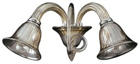 Φωτιστικό Τοίχου - Απλίκα Poseidon I-POSEIDON/AP2 2xE14 37x23,5cm Champagne Luce Ambiente Design Γυαλί