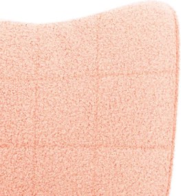 vidaXL Κουνιστή καρέκλα Ροζ Υφάσματος Sherpa