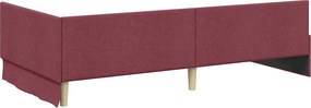 vidaXL Κρεβάτι Γωνίας Κόκκινο 80 x 200 cm ύφασμα